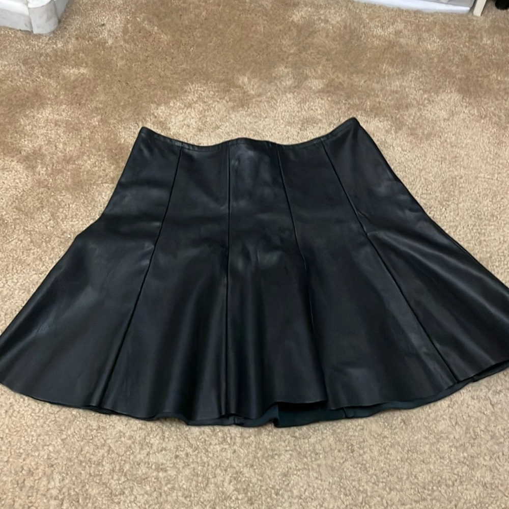 Black Leatherette Mini Skirt